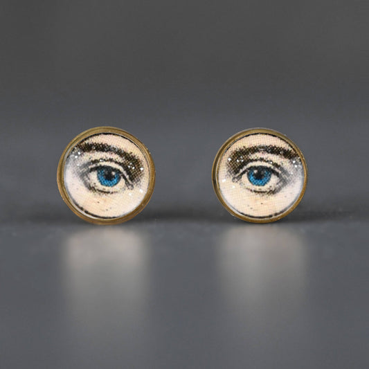 Tiny Picture Studs (Victorian Eye)