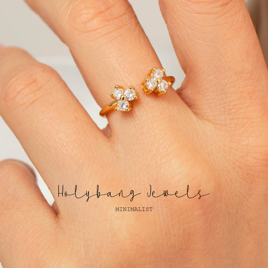 TRIPLE CRYSTAL CUFF RING - R-F7255