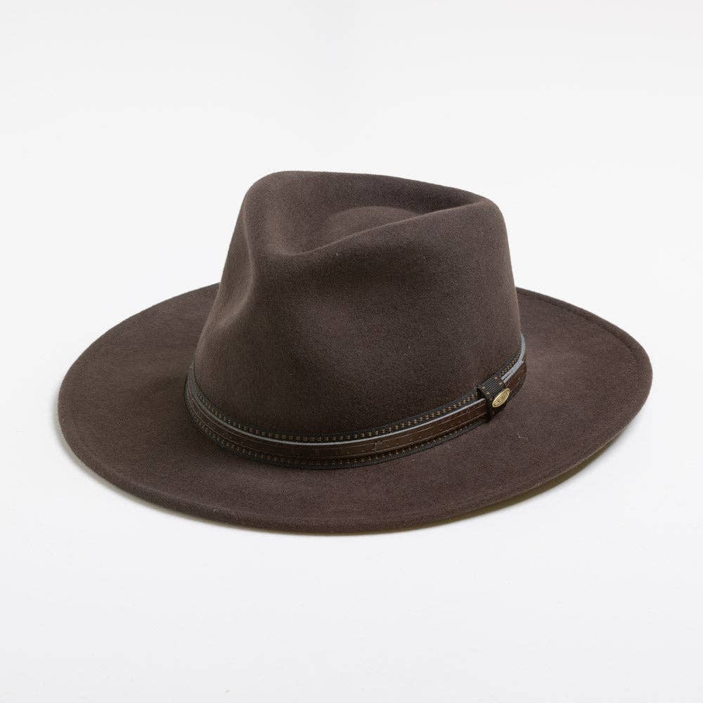 Mens Winter Wool Felt Crushable Hat- San Antonio