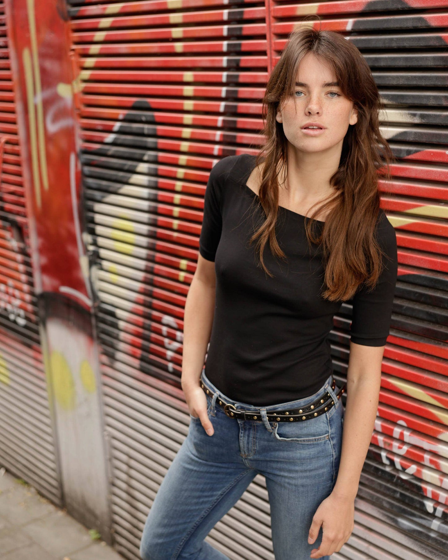 Chloe | Vintage Studded Skinny Belt