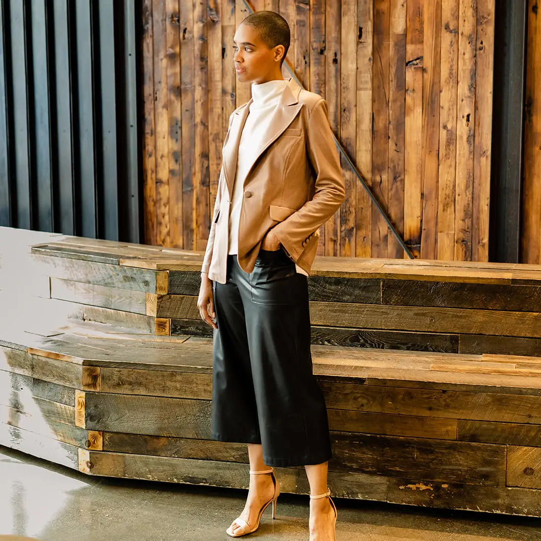 JK124 - Liquid Leather ™ Signature Pocket Blazer