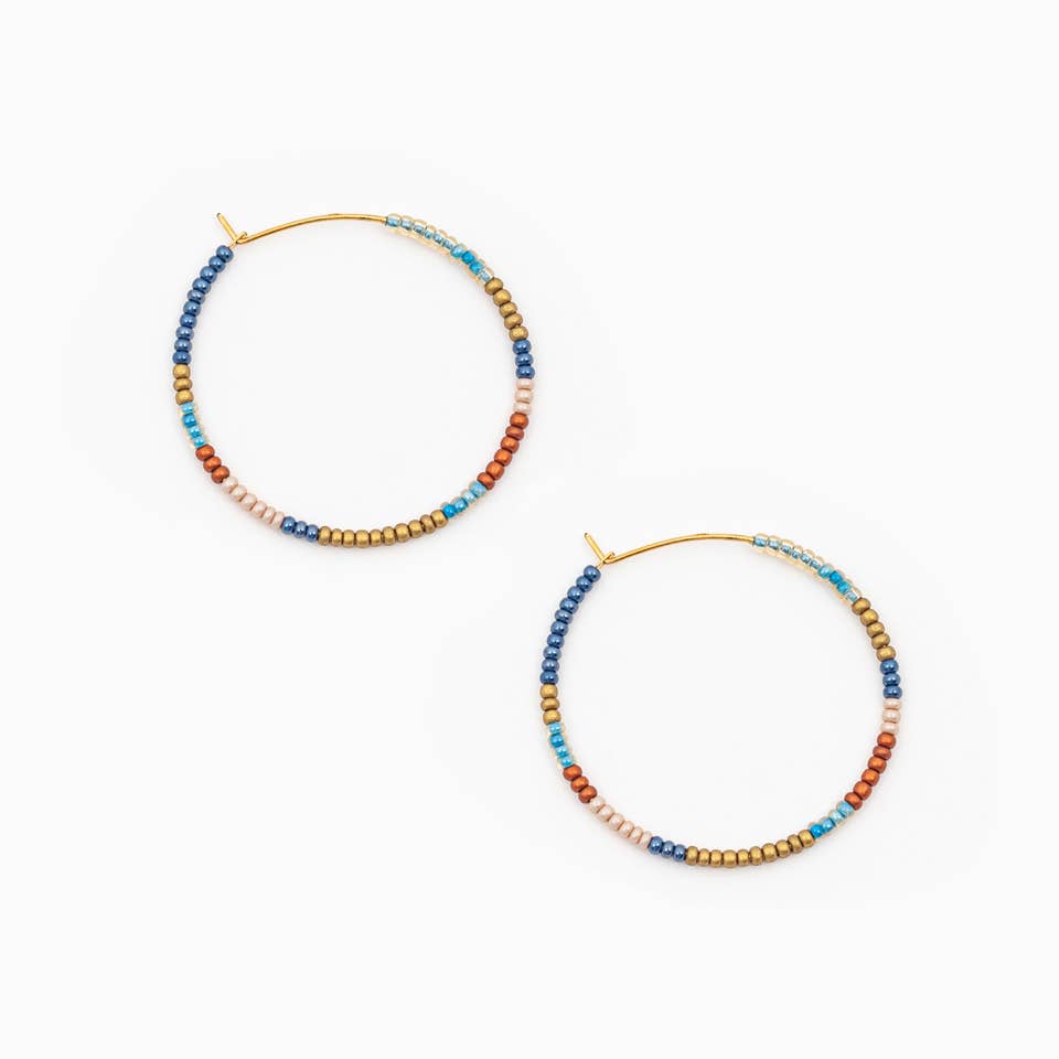 Beaded Hoop Earrings