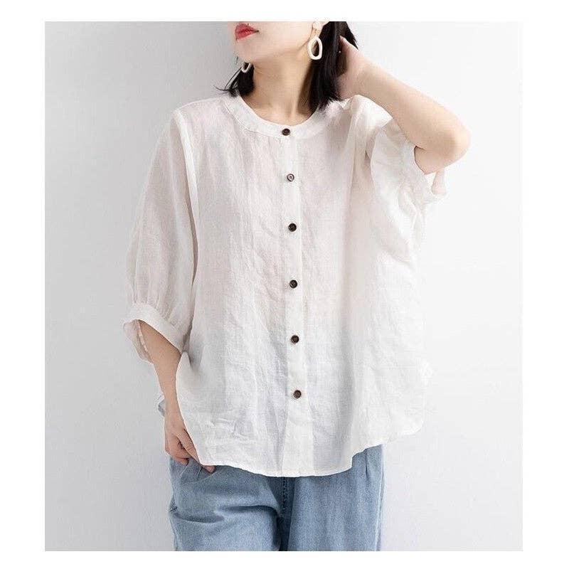 Artistic Lantern Sleeve Blouse