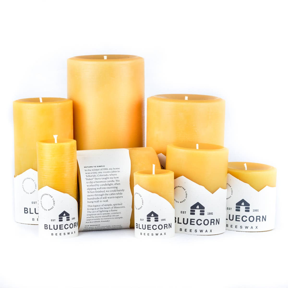 Pure Beeswax Pillar Candles – Handmade in USA