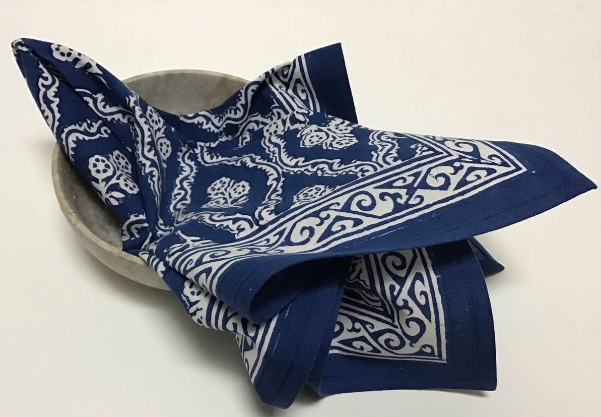 Napkins Trellis Navy 1904K