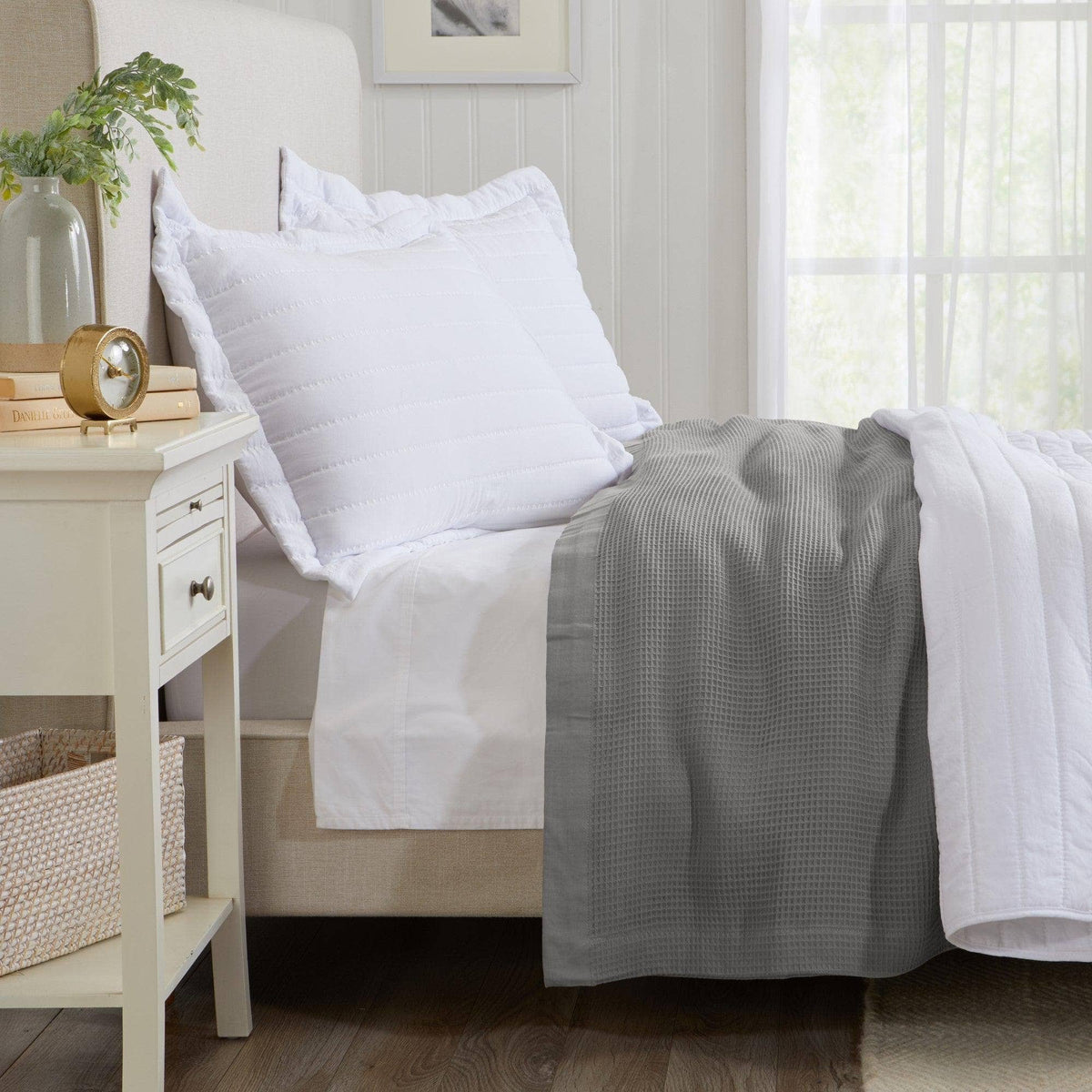 100% Cotton Small Waffle Weave Blanket - Hazel Collection
