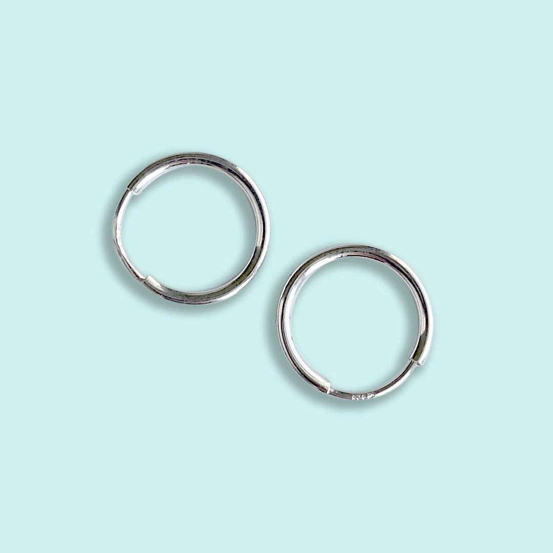 Tiny Sterling Silver Hoops