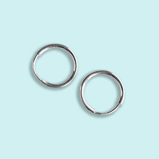 Tiny Sterling Silver Hoops