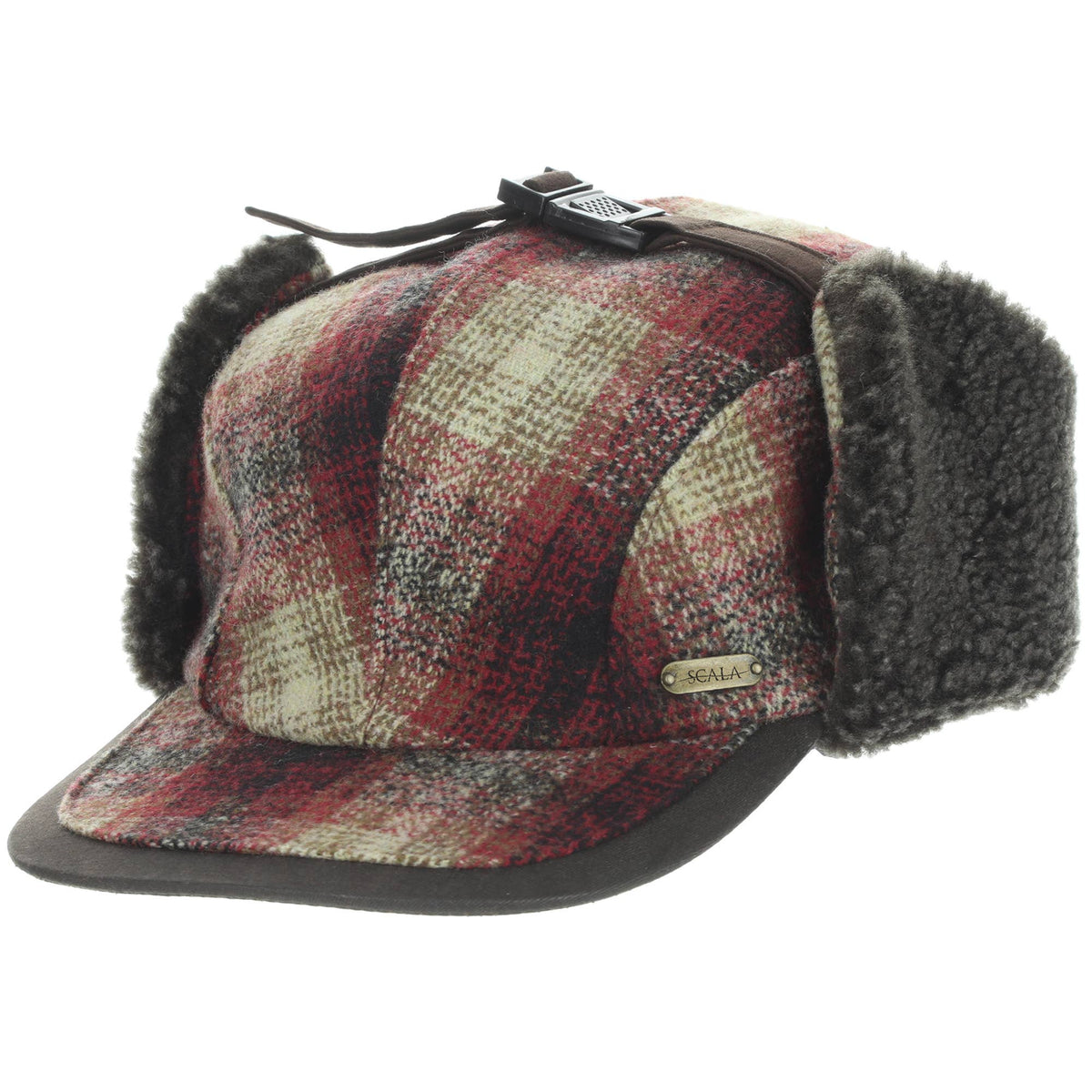 Mens Winter Wool Winter Cap Earflap Fleece Lined- Waddy