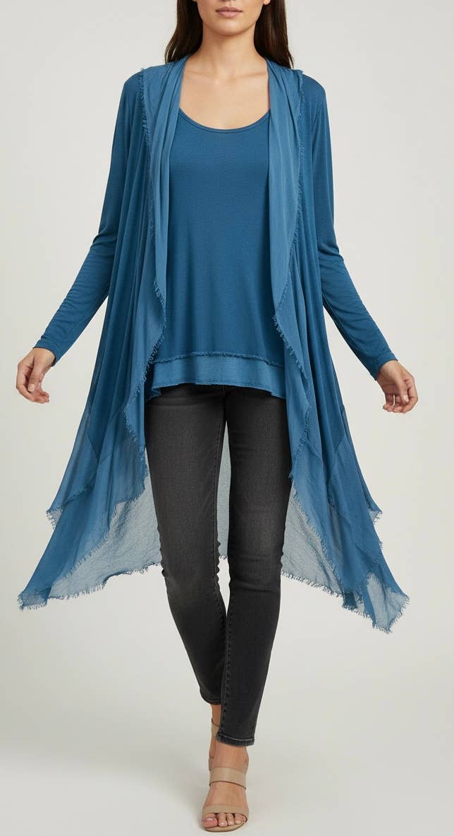 Silk and Viscose Cardigan 
No Tariffs Will Be Ad