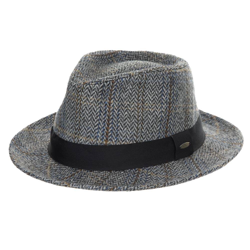 Mens Winter Wool Fedora Hat Short Brim- Barry