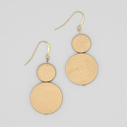 Gold Double Bead Sarah Earrings