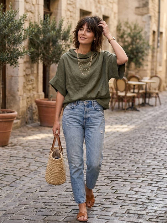3408 LINEN BLOUSE