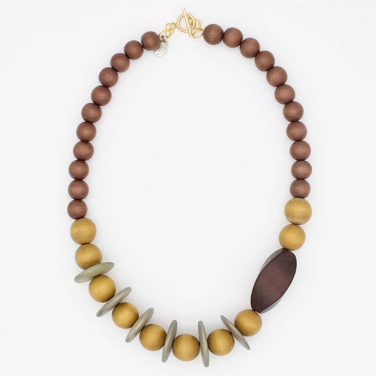 Honeygrain Wood Statement Necklace