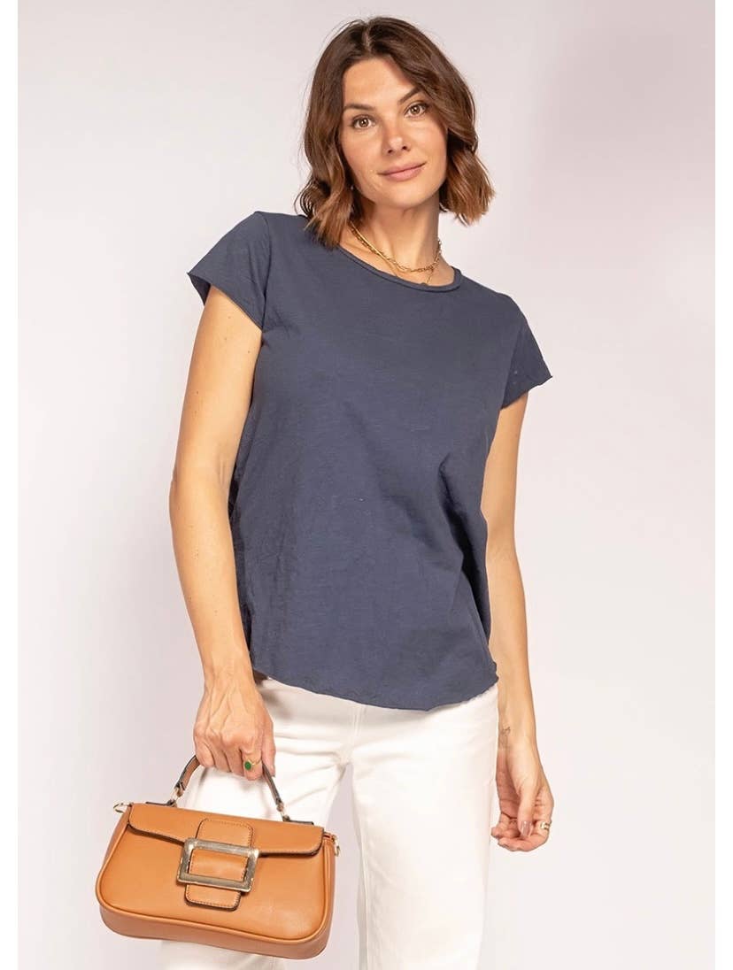 COTTON T-SHIRT ROUND NECK, BASIC 8117