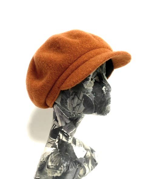 23S-0818 Boiled Wool News Boy Cap