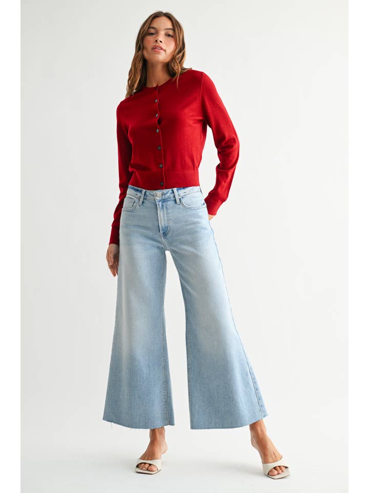 Wide Leg Flare Crop