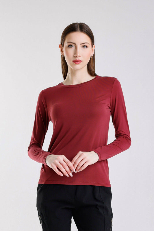 Renata Long Sleeve Crew Neck Tee (BLS432)