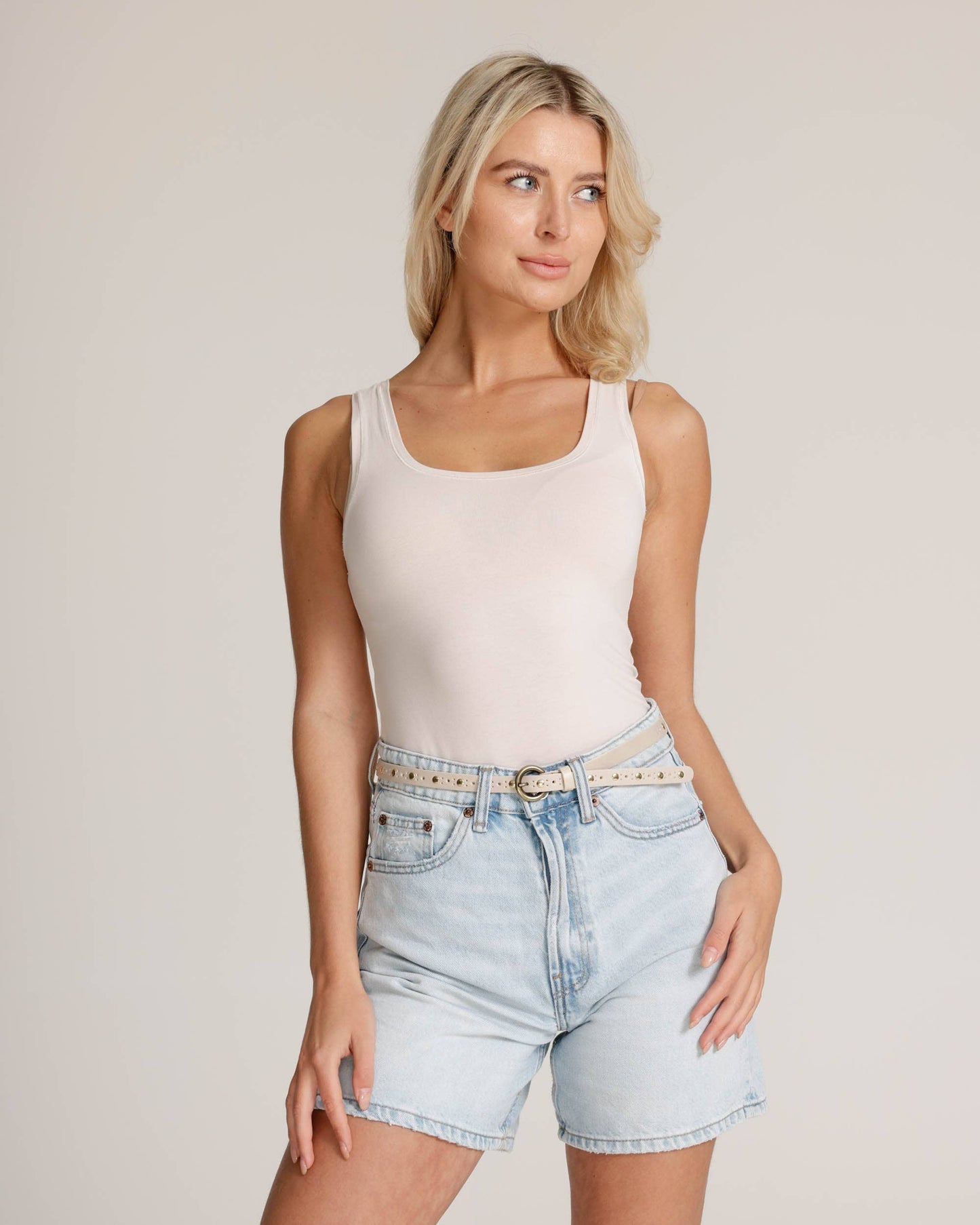 Chloe | Vintage Studded Skinny Belt