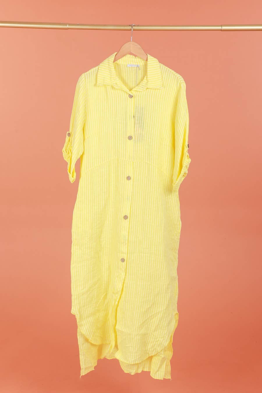 100% linen shirt dress made in Italy 821275