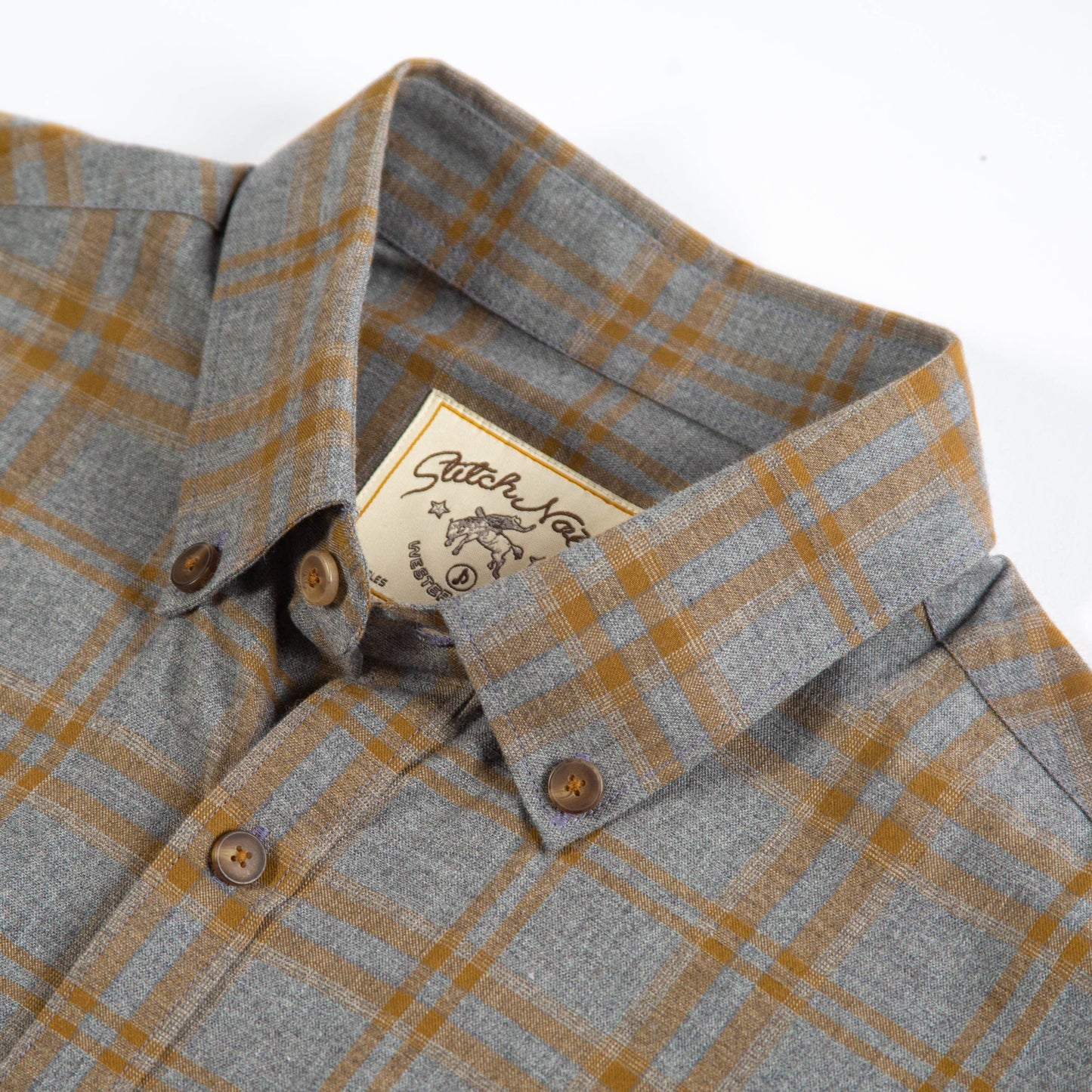 Plaid Western Woven Long Sleeve