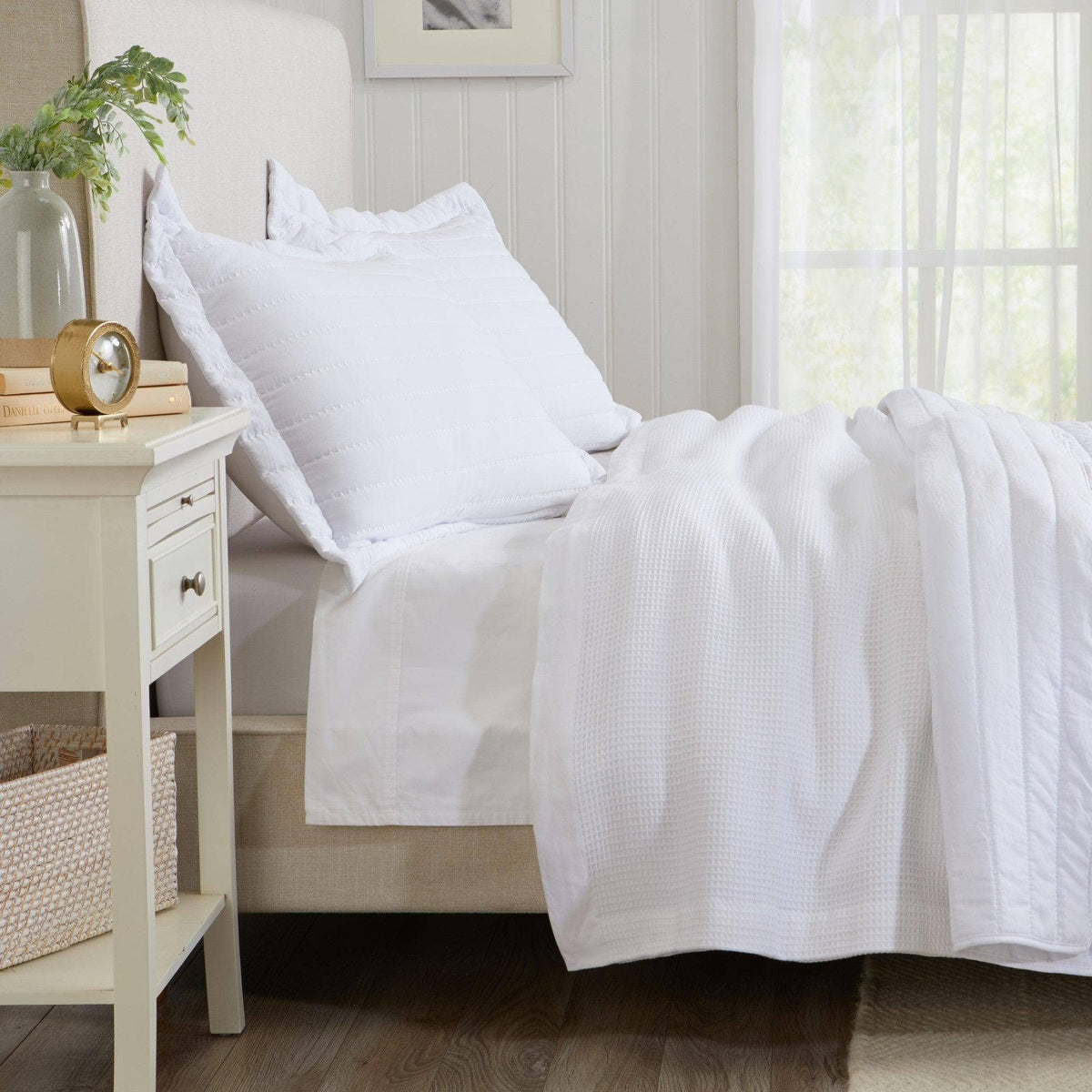 100% Cotton Small Waffle Weave Blanket - Hazel Collection