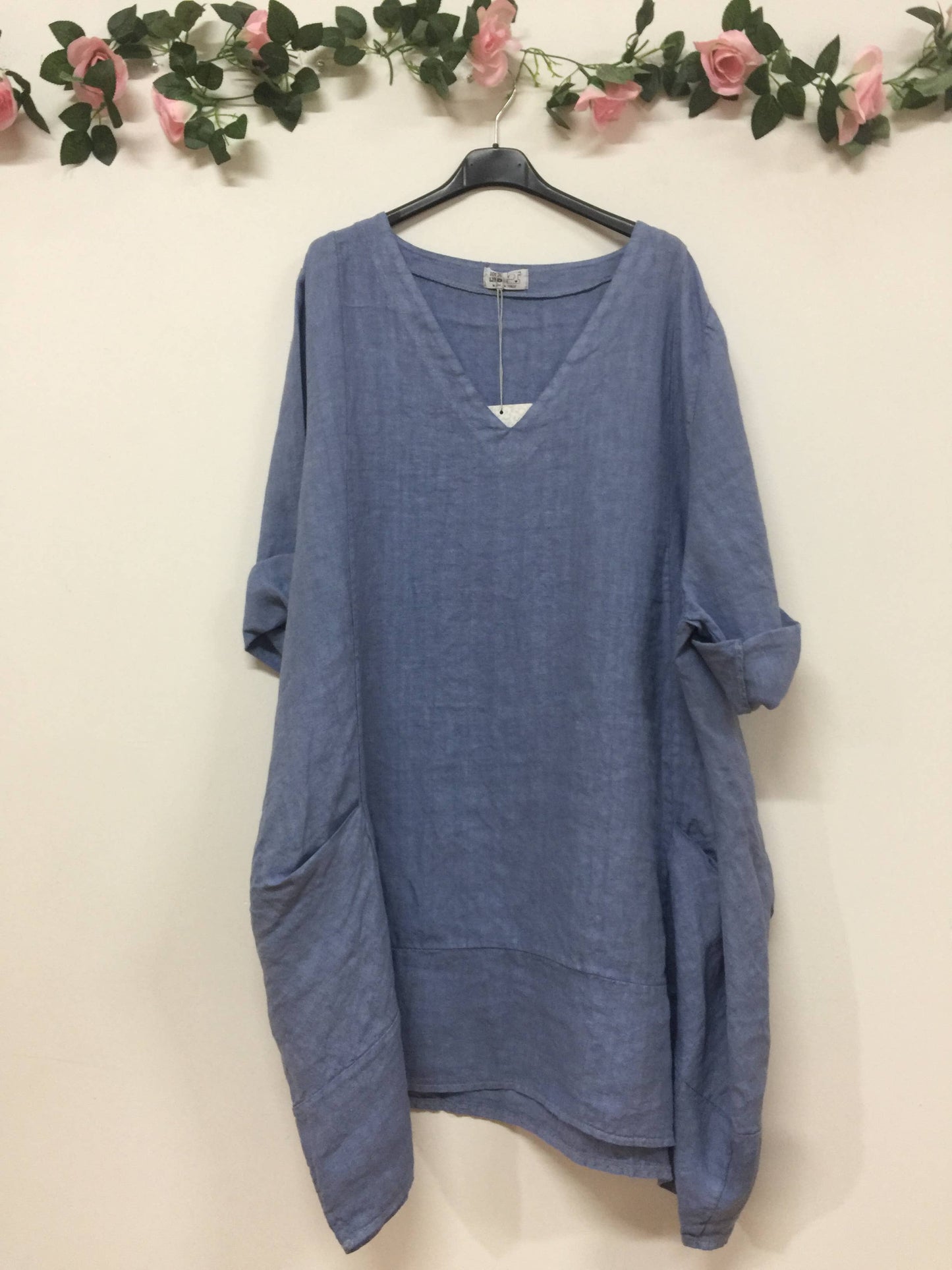 LINEN DRESS. 67188 MELANIA
