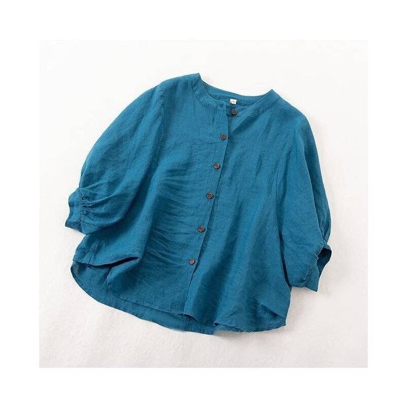 Artistic Lantern Sleeve Blouse
