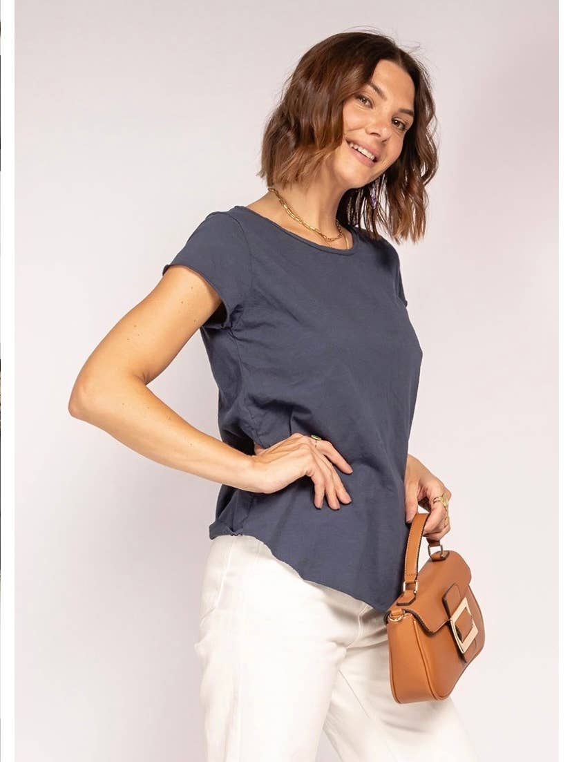 COTTON T-SHIRT ROUND NECK, BASIC 8117