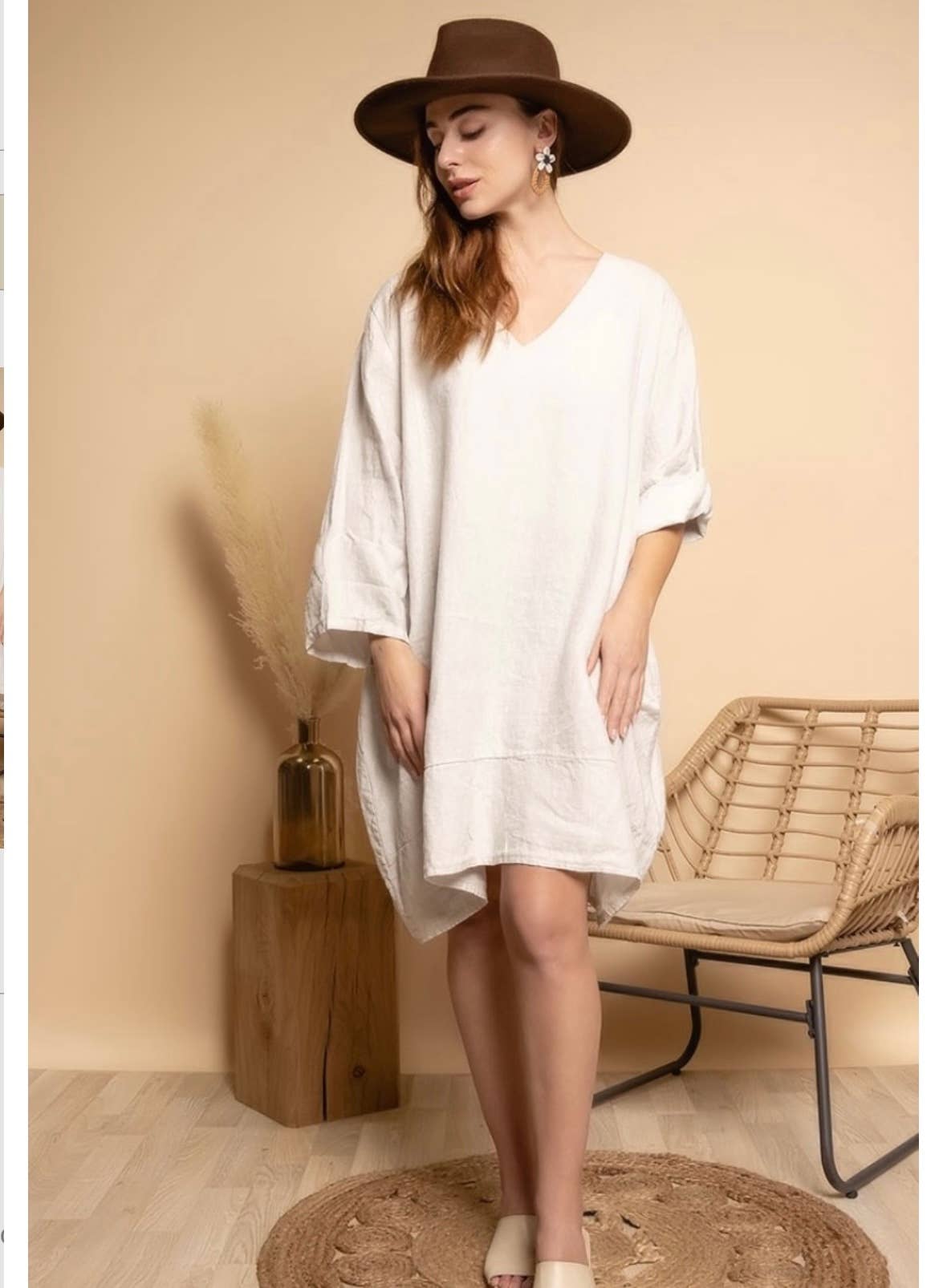 LINEN DRESS. 67188 MELANIA