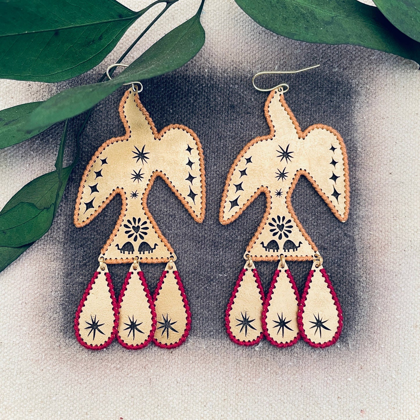 Brass Earrings, Bohemian Contemporary Handmade Jewelry