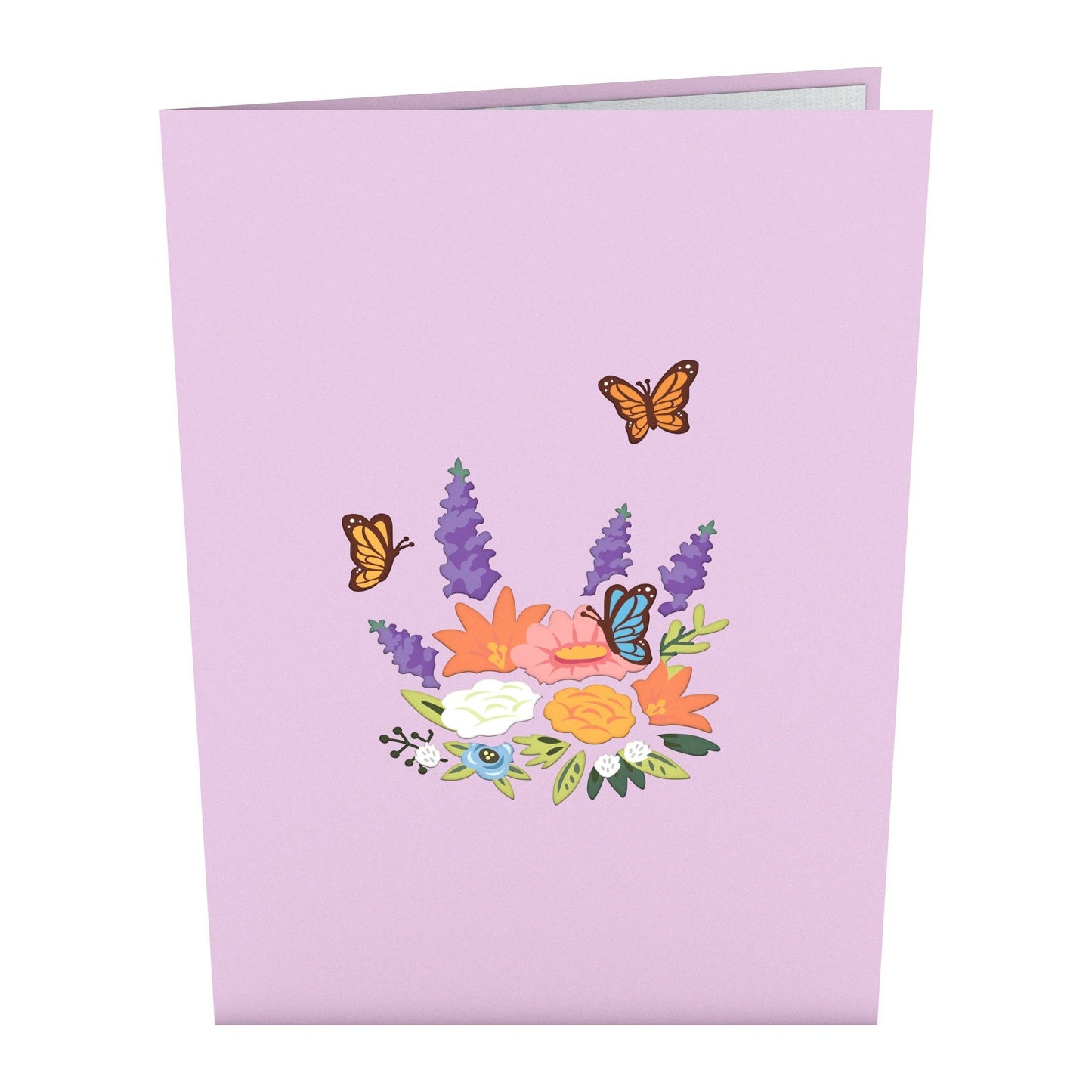 Flower Basket Card, 5x7" Pop-Up Cards, Vintage