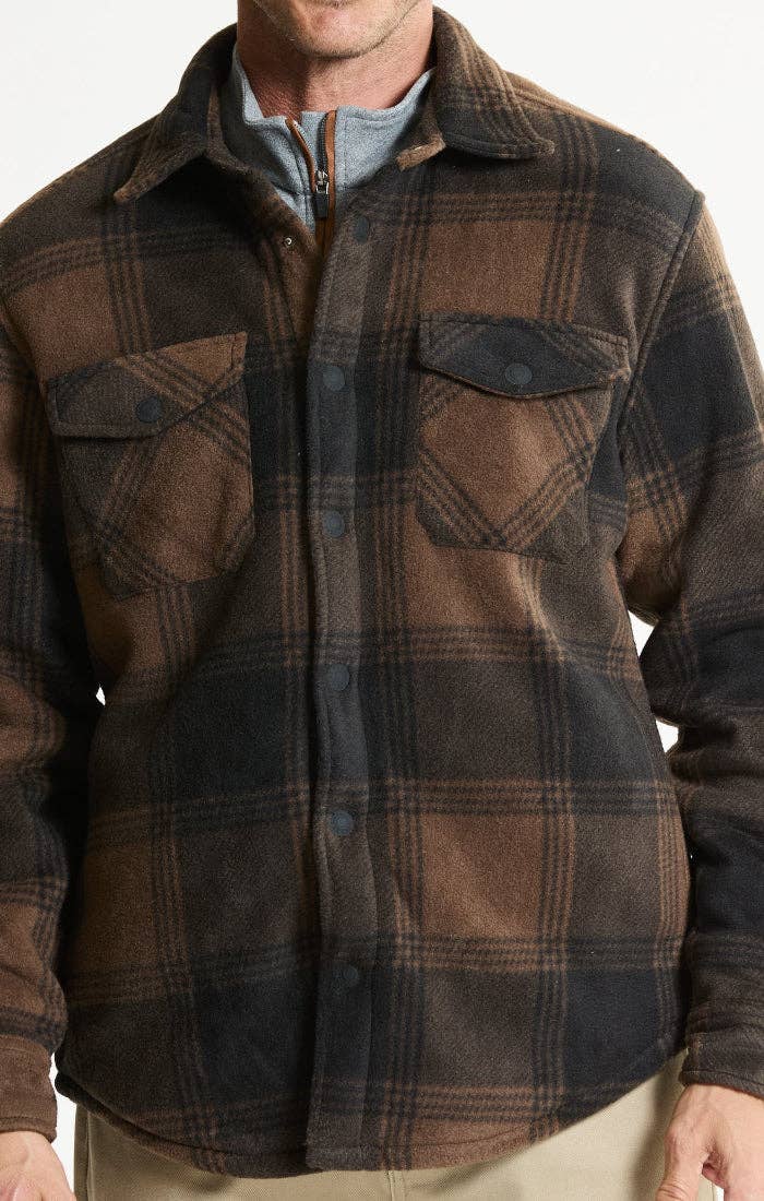 Sherpa Bonded Plaid Overshirt