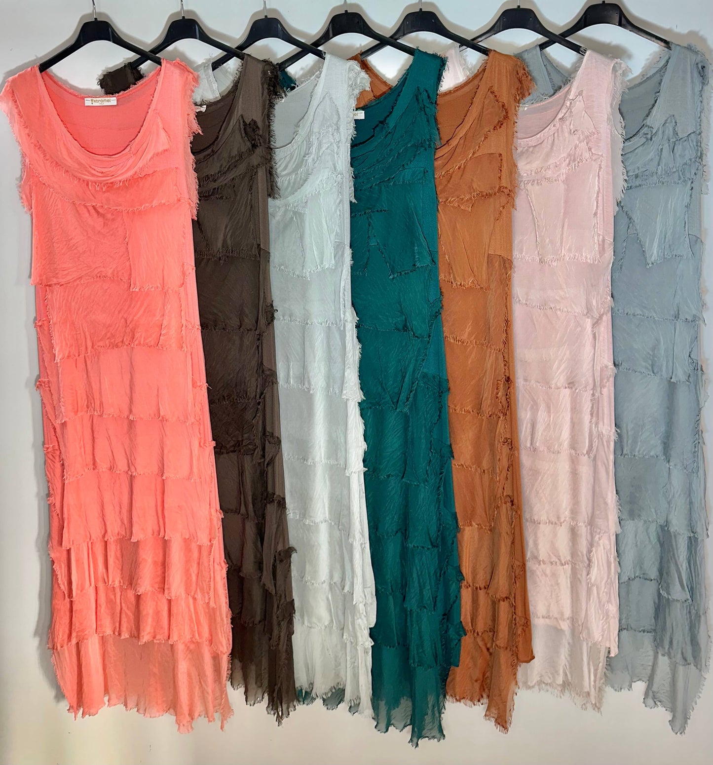 Silk Maxi Ruffle Dress
No Tariffs Will Be Added