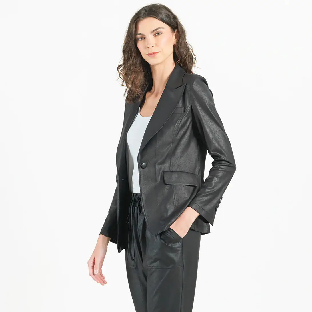 JK124 - Liquid Leather ™ Signature Pocket Blazer