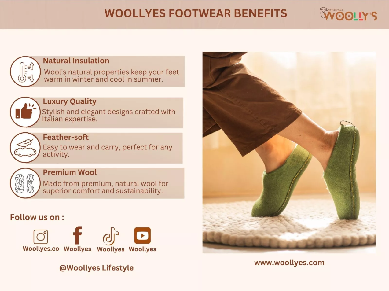 Indoor Open Heel Slippers With Leather Sole - Light Brown