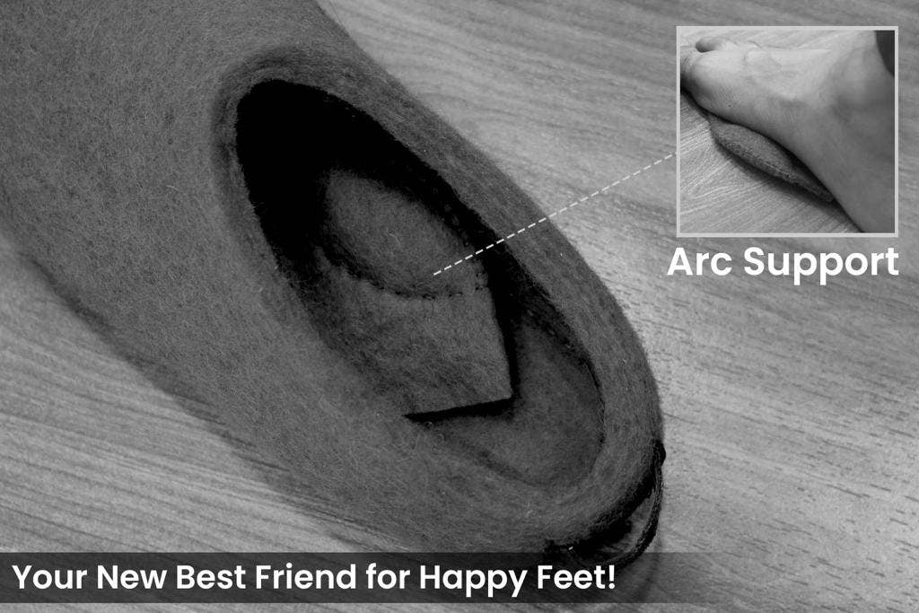 Indoor Open Heel Slippers With Leather Sole - Light Brown