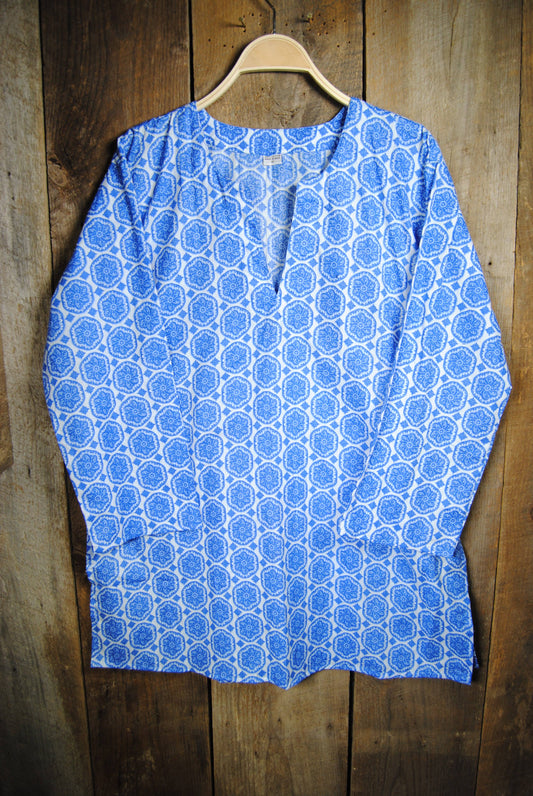 Ladies Cotton Kurti Tunic 02005A (XS, M, L, XL, XXL)