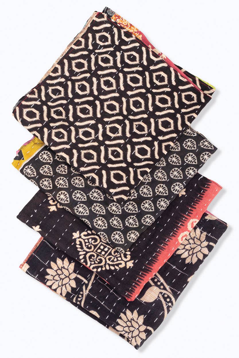 Black Kantha Napkins