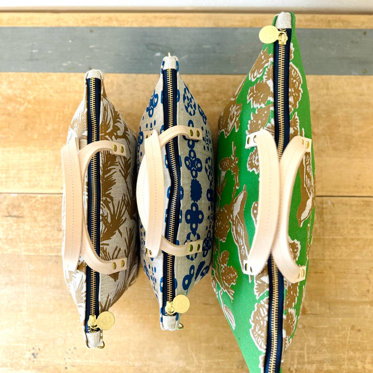 Pine Cone Tree Heavy Linen or Heavy Canvas Satchel Bag