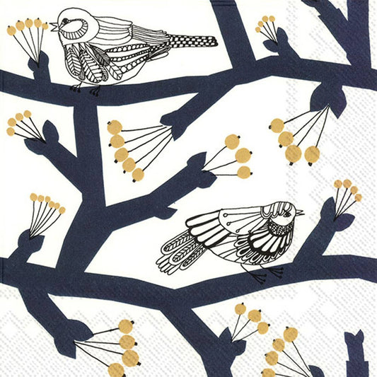 Paper Lunch Napkins 20 ct Pakkanen Dark Blue Marimekko