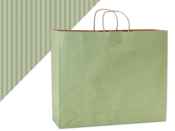 Recycled Shadow Stripe Kraft Paper Retail Shopping Bags
