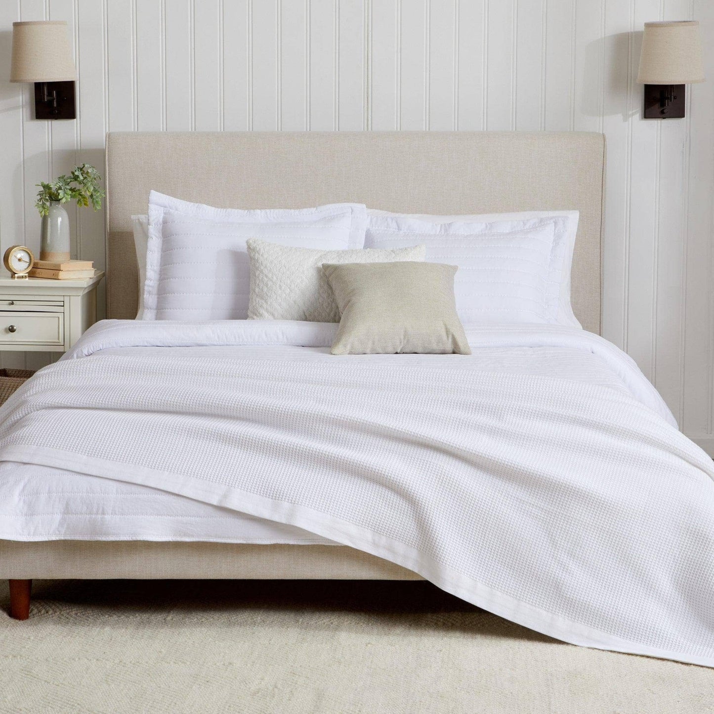 100% Cotton Small Waffle Weave Blanket - Hazel Collection