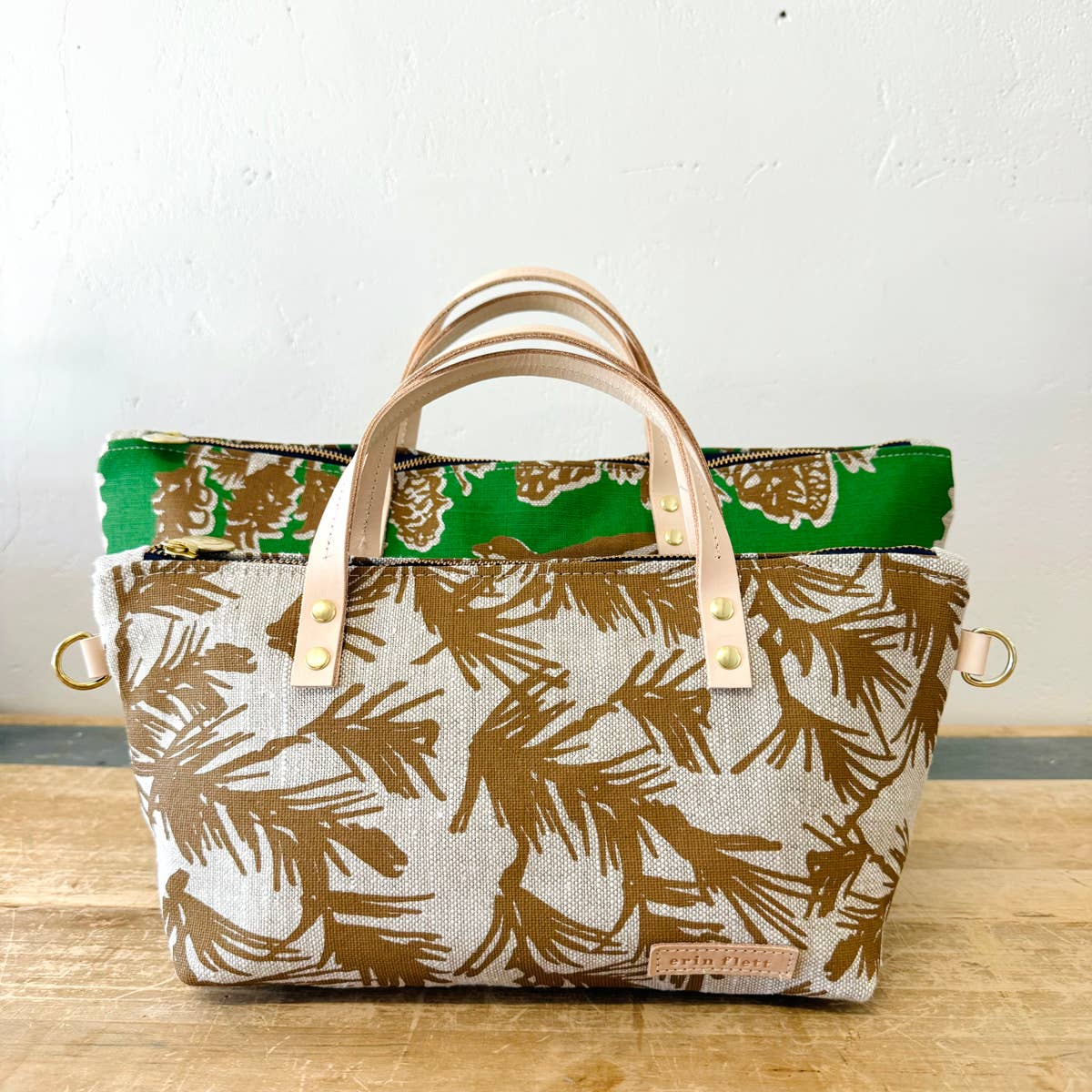 Pine Cone Tree Heavy Linen or Heavy Canvas Satchel Bag