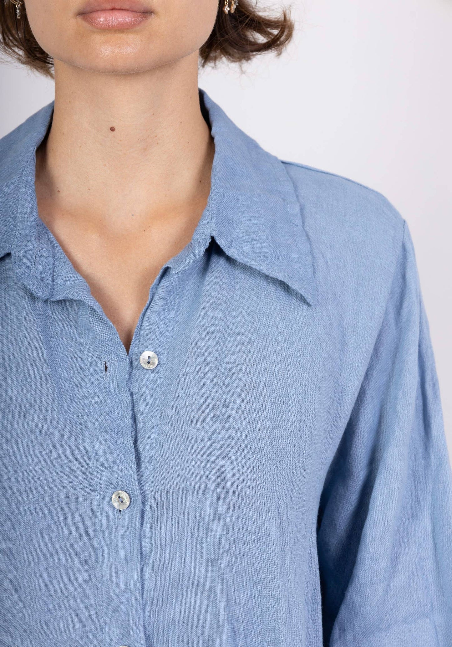 LONG LINEN DRESS WITH POCKETS