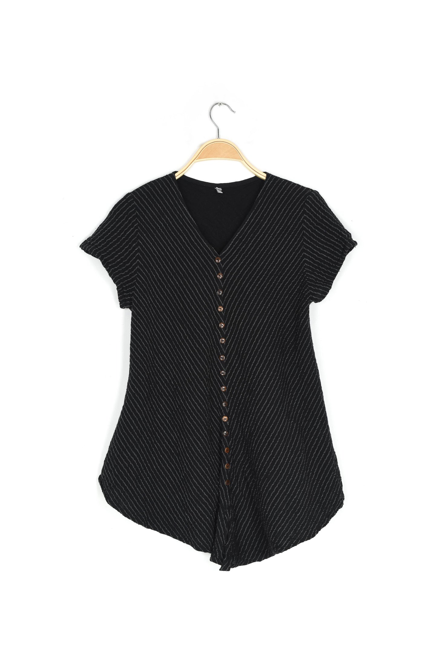Striped Cotton Button Front Top-07452 (S/M, L/X, XXL)