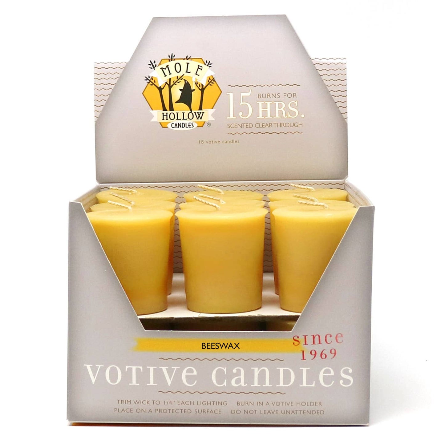 Natural Beeswax Votive Candles