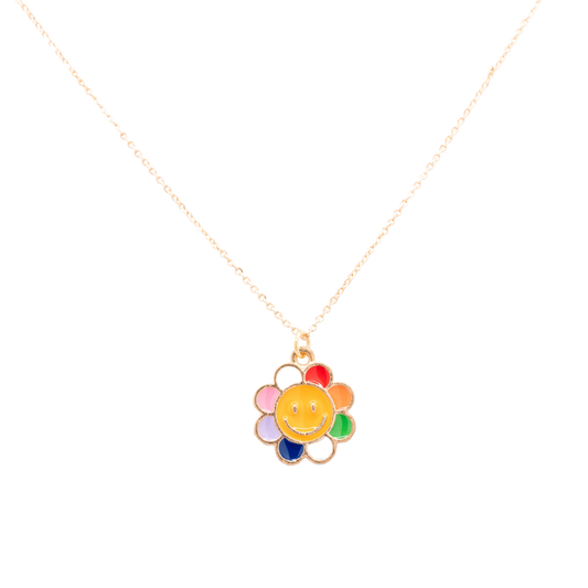 Happy Daisy Enamel Children's Necklace Flower Bloom