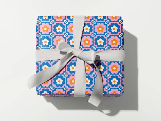 Flowers in Flowers Floral Pattern Gift Wrap Sheets or Roll