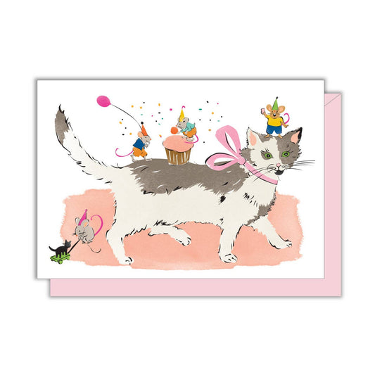 Cat and Mice Birthday Enclosure Card